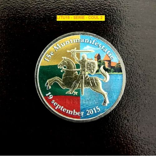 Lituanie 2015 - 2 Euros De Serie Version Couleur Colored Color In Farbe