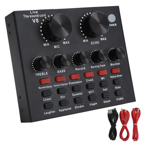 Live Sound Card Changeur de voix Bluetooth Support Mobile Phone Computer Headset Using