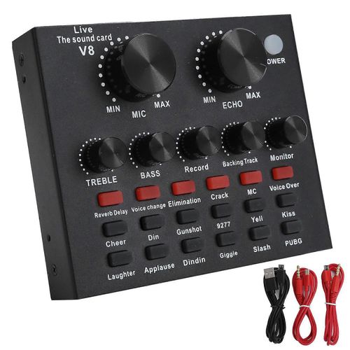 Live Sound Card Changeur de voix Bluetooth Support Mobile Phone Computer Headset Using
