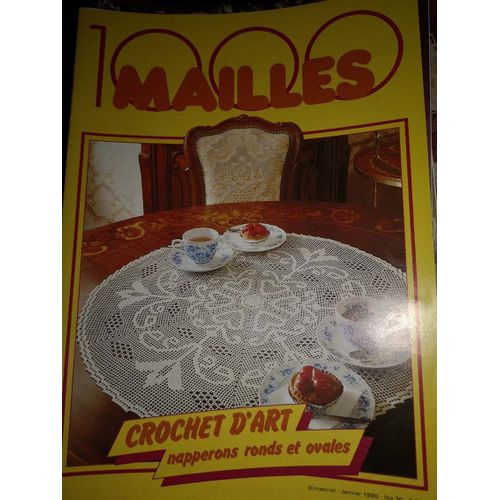 Livre 1000mailles Crochet D'art Napperons Ronds Et Ovales