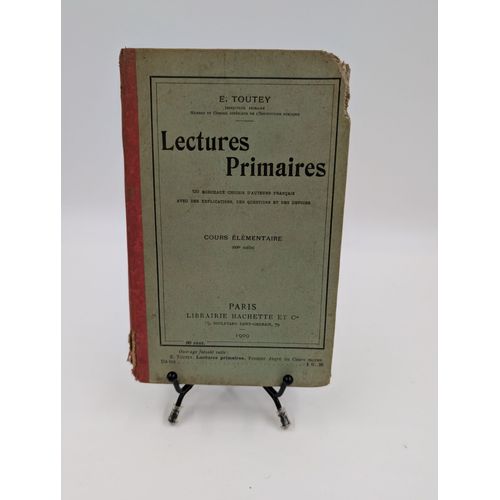 Livre Ancien E. Toutey Lectures Primaires Cours lmentaire Anne 1909 (Trs Abm)   