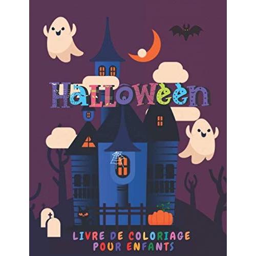 Livre de Coloriage Halloween pour enfants 50 dessins Halloween à