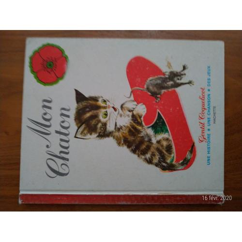 Livre Gentil Coquelicot - Mon Chaton   de images romain Simon  Format Cartonn 