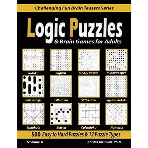 Logic Puzzles & Brain Games For Adults    Format Broch 