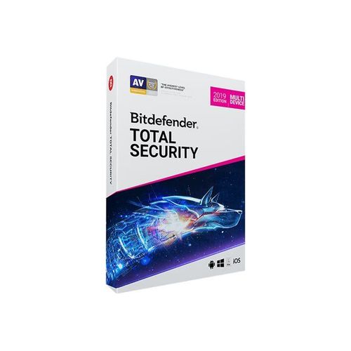 Bitdefender Total Security Multi-Device 2019 - Version Bote (2 Ans) - 10 Dispositifs - Win, Mac, Android, Ios - Franais)