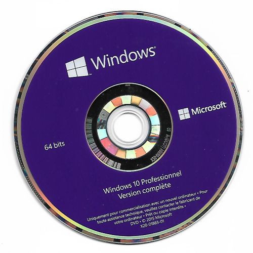 Logiciel Systme Exploitation Windows 10 Pro 64 Bits Franais