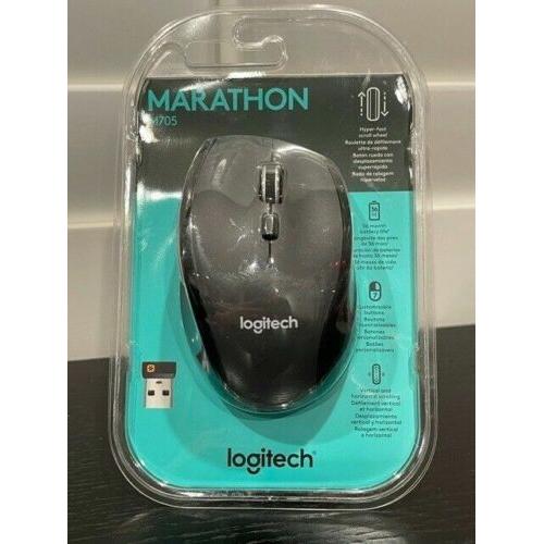 logitech - input devices marathon m705 wireless mouse charcoal emea