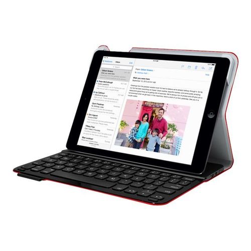 Logitech Ultrathin Keyboard Folio - Clavier Et tui - Bluetooth - Rouge Clavier, Rouge tui - Pour Ipad Air