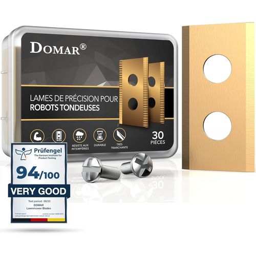 Long Lasting Robotic Mower Blades,Screws Included I Improved Blades Compatible With The Worx Landroid,Landxcape And Einhell Robot Lawnmowers I 30 Replacement Blades