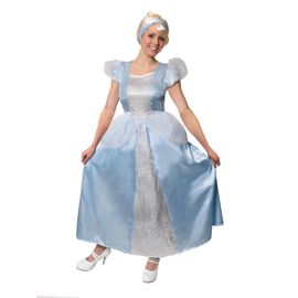 Longue Robe Bleue De La Princesse Aux Pantoufles De Verre Pour Adulte Avec Son Bandeau Pour