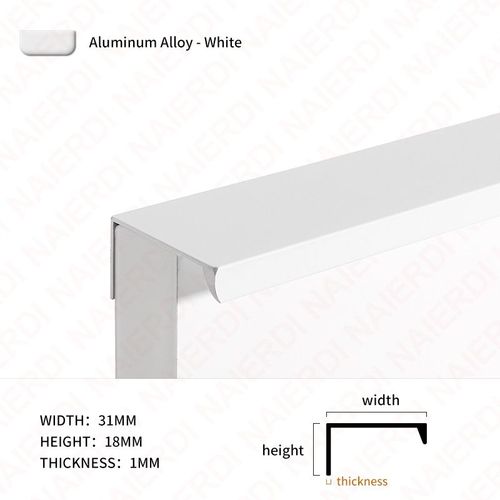 Longueur 1200 Mm - 4 Angle Droit Blanc - Poigne De Meuble Longue En Alliage D'aluminium, Idale Pour Cisco, Commode Et Porte