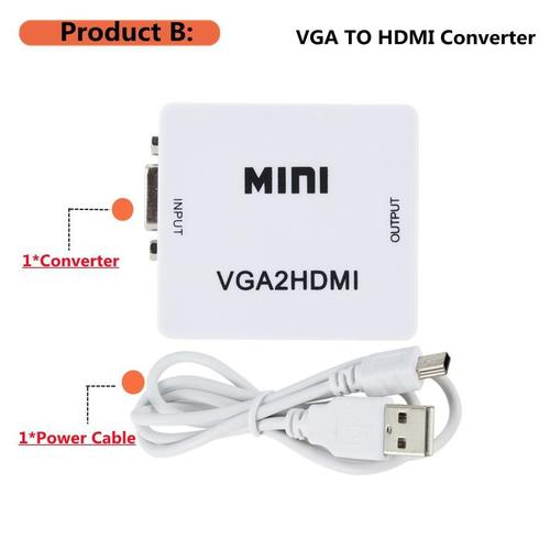 Longueur Convertisseur vido - VGA  HDMI