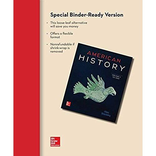 Looseleaf For American History: Connecting With The Past Volume 1   