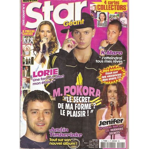 Lorie 4p/ M.Pokora 2p/ Ilona 2p/ Justin Timberlake 2p/ Priscilla 2p/ Raphael 1p/ Jenifer Bartoli 2p/ Les Soeurs Olsen 2p/ Amel Bent 1p/ Srie Lost 2p/ L5 2p/ Backstreet Boys 2p/  4 