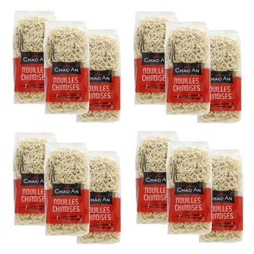 Lot 12x Nouilles Chinoises Sches Instantane - Chao'an - Sachet 400g