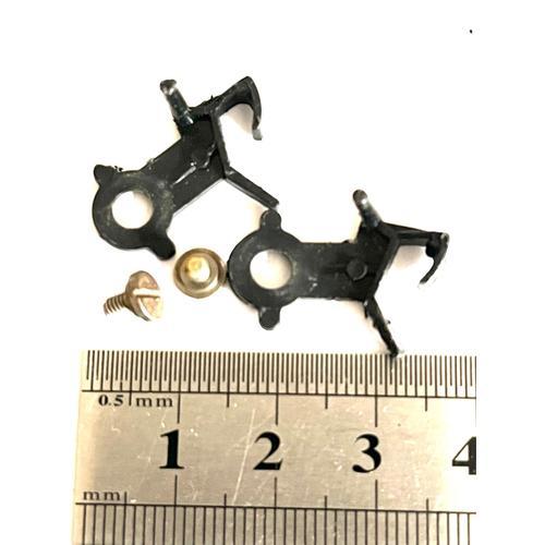 Lot 2 Attelages Spcifiques + Vis Pour Matriels Roulants Modlisme Acho 1/87 Hornby Meccano 