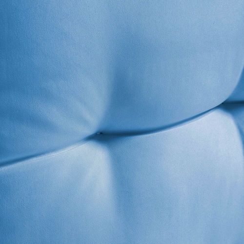 Lot 2 Coussins Palette Dossier Polyester Bleu 60x40x12 Cm