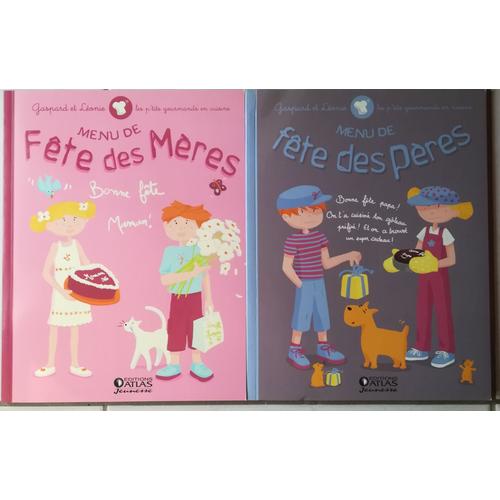 Lot 2 Livres Srie Gaspard Et Lonie : Menu De Fte Des Pres + Menu De Fte Des Mres