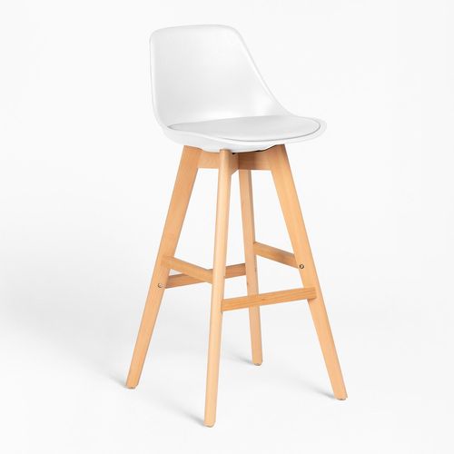 Lot 2 Tabourets Hauts Nordic Edition Blanc ?76 Cm