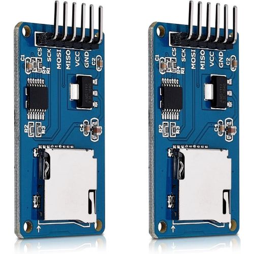 Lot 2X Module Carte Micro Sd-Lecteur Carte Mmoire-Compatible Avec Cartes Arduino Raspberry Et Autres Microcontrleurs