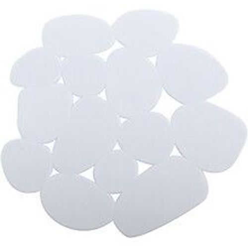 Lot 4 Tapis Antiderapants De Douche-Baignoire Pvc Gals 12x13cm Blanc