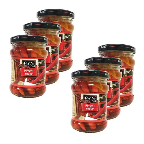 Lot 6x Piment Rouge Entier - Bocal 180g