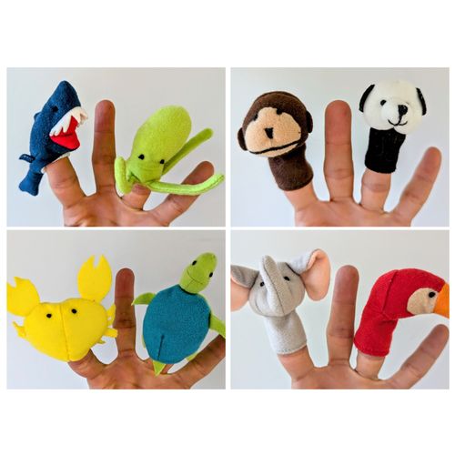 Lot 8 Mini Marionnettes  Doigts