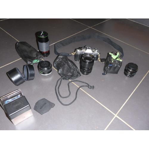 Lot : Canon AL-1, objectifs, filtres et flash