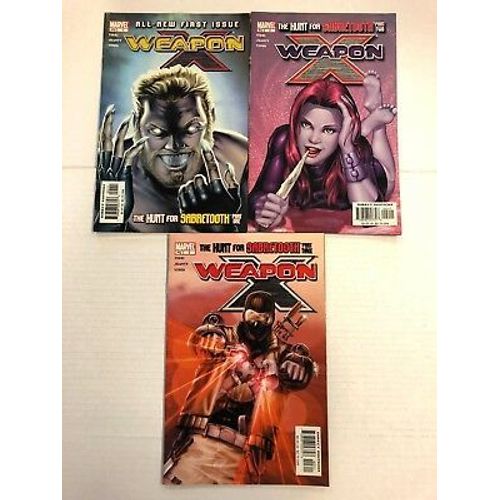 Lot Complet Weapon X : 1  4 ( V.O. 2002 - 03 Marvel ) ** Chapitre Hunt For Sabretooth ( Frank Tieri / G. Jeanty **