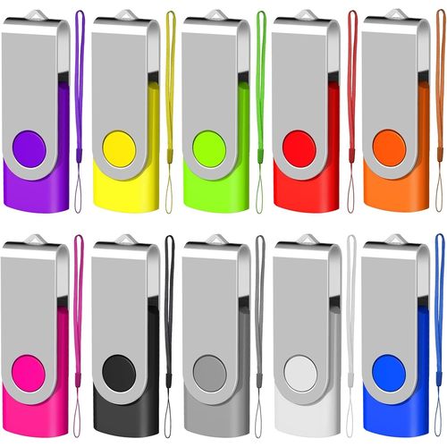 Lot De 10 Cls Usb 512 Mo 2.0 Transmemory Memory Stick Multicolore[X2197]