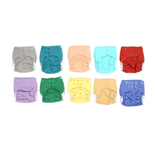 Lot De 10 Culottes D'apprentissage De La Proprete Pour Bebe, Solides, Absorbantes Et Reutilisables, En Pul, Unisexes
