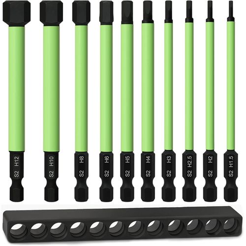 Lot De 10 Embouts Hexagonaux Pour Visseuse  Percussion S2 100 Mm 1/4