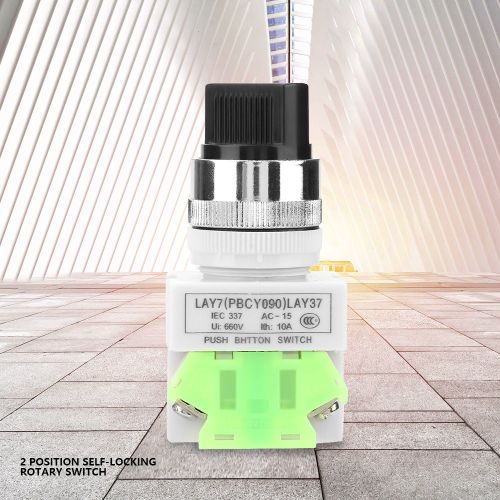 Lot De 10 Interrupteurs Rotatifs Autobloquants A 2 Positions, Montage 22 Mm, Lay37-10x/2