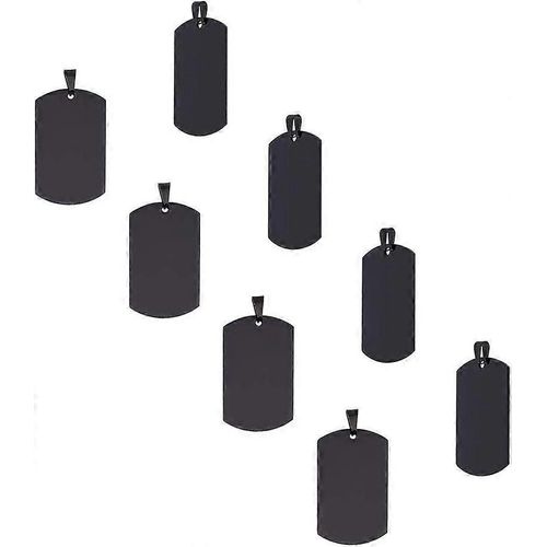 Lot De 10 Mdailles Rectangulaires Pour Chien Et Animal De Compagnie, Breloques Rectangulaires En Acier Inoxydable, Grandes Breloques, Estampage, Pendentifs Vierges, 59 X 29 X 1 Mm, Pour Bagages, Porte De Magasin Et P