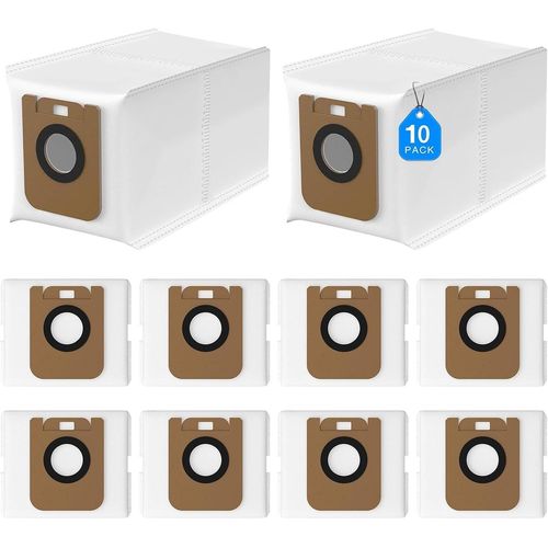Lot De 10 Sacs  Poussire Pour Robot Aspirateur Dreame D10 Plus / D10S Plus, Sacs De Rechange, Kit D'Accessoires De Rechange[SSE7112142]