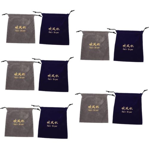 Lot De 10 Sacs De Rangement Pour Sche-Cheveux- Poussire De Voyage-Diffuseur De Cheveux-Multifonction-Mini  Vin Avec Cordon De Serrage-Tissu Floqu,Couleurs