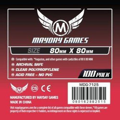 Lot De 100 Protge-Cartes 80x80 Mm