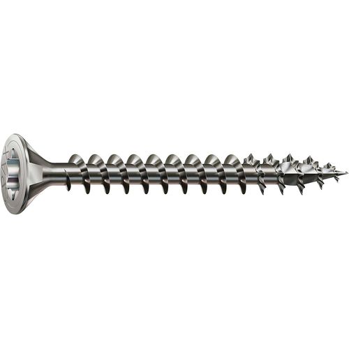 Lot De 100 Vis Universelles En Acier Inoxydable A2, 5,0 X 80 Mm, T-Star Plus, Tte Fraise, Filetage Complet, 4cut, 1197000500803