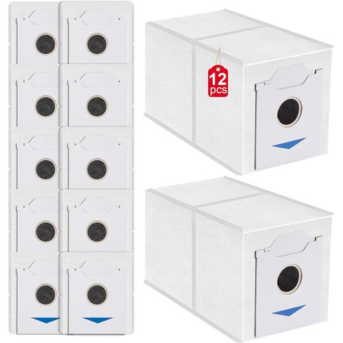 Lot De 12 Sacs  Poussire Compatibles Avec L`Aspirateur Robot Ecovacs Deebot N30 Pro Omni, Sacs De Rechange Grande Capacit 3L[SSE7112772]