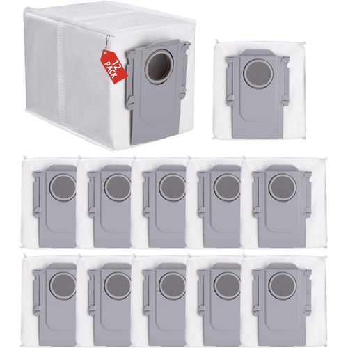 Lot De 12 Sacs  Poussire Pour Aspirateur Roborock Q Revo/Qrevo Pro/Qrevo Maxv/Qrevo S/Qrevo Master/Qrevo Slim/Qrevo Curv/Qrevo Curv S5X/Qrevo Edge/Saros 10R[SSE7111815]
