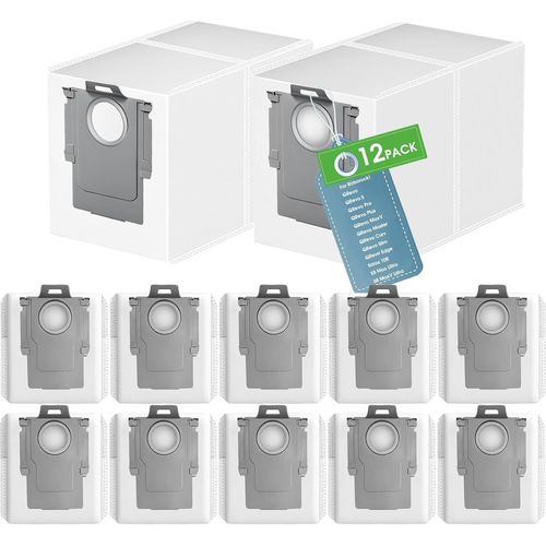 Lot De 12 Sacs  Poussire Pour Roborock Q Revo/Qrevo Pro/Qrevo S/Qrevo Plus/Qrevo Maxv/Qrevo Curve/Qrevo Master/Qrevo Slim/S8 Maxv Ultra/S8 Max Ultra/Saros 10R,Sacs D'Aspirateur[SSE7111708]