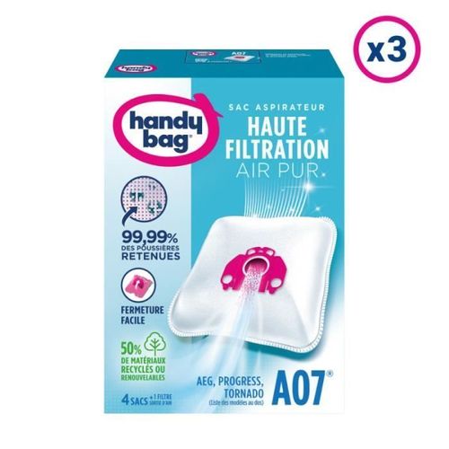 Lot de 12 Sacs Aspirateurs + 1 Filtre Sortie D'Air  Dcouper - A07