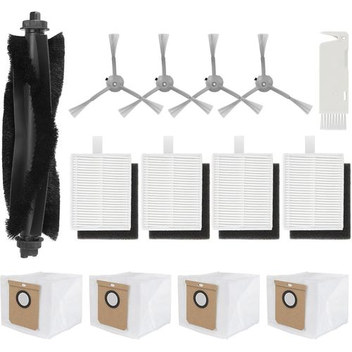 Lot De 13 Pices De Rechange Pour Aspirateur Robot Eufy Srie L50/L60 Avec Station Auto-Vide, Kit D'Accessoires, Brosse  Rouleau, Brosses Latrales, Filtres Lavables, Sacs  Pouss[SSE7112078]
