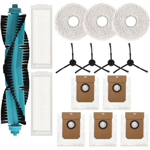 Lot de 15 pour Cecotec Conga 11090 Spin, 1 brosse rouleau + 3 chiffon + 2 filtre + 5 sacs  poussire + 4 brosses latrales