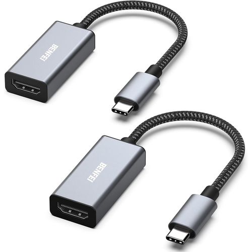 Lot De 2 Adaptateurs Usb C Vers Hdmi, Adaptateur Usb Type-C Vers Hdmi [Compatible Thunderbolt 3/4] Avec Iphone 15 Pro/Max, Macbook Pro/Air 2023, Ipad Pro, Imac, S23, Xps 17, Surfac[PCOM4286120]