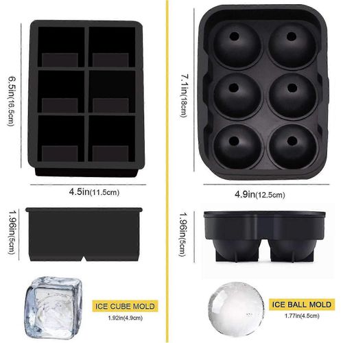 Lot De 2 Bacs  Glaons En Silicone, Grand Bac  Glaons  Ouverture Facile, Bacs  Glaons Avec Couvercles, 1866