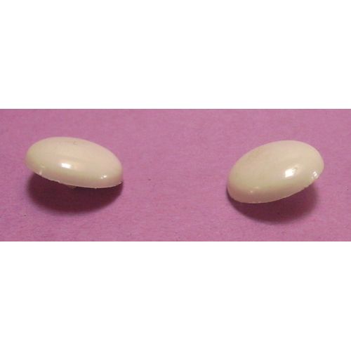 Lot De 2 : Bouton  Queue Blanc Bomb 