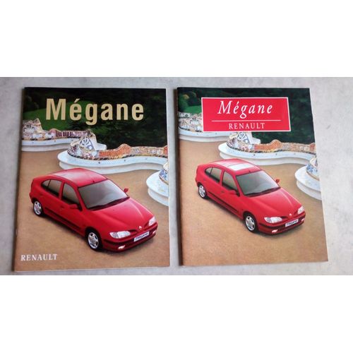 Lot De 2 Brochures Publicitaires Sur La Renault Mgane 1 Phase 1.