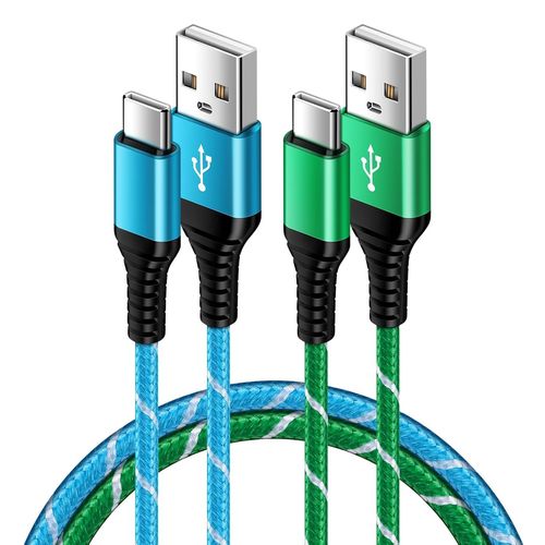 Lot De 2 Cbles De Charge Usb C Pour Tlphone Portable Samsung Galaxy S25/S24/S23/S22/S21/S20/S10/A12/A13/A14/A15/A16/A22/A33/A35/A36/A55/A56,Huawei P40/P30/P20 Lite