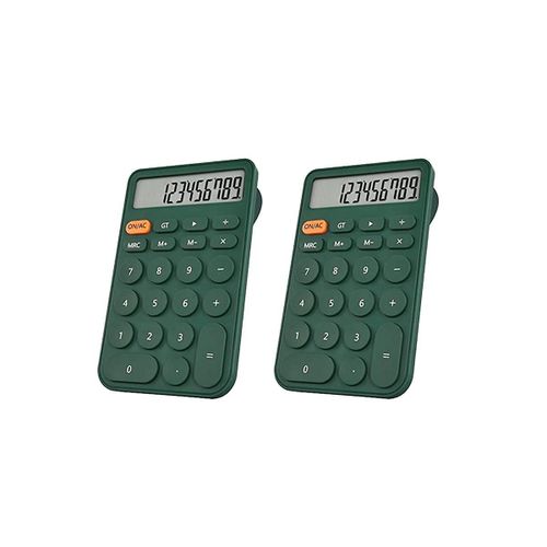 Lot De 2 Calculatrices De Base, Mini Calculatrices De Poche, Calculatrice De Bureau  12 Chiffres Pour Le Bureau, Scho